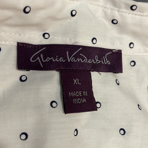 GLORIA VANDERBILT The Amanda shirt, White button up XL NWT - Picture 15 of 16
